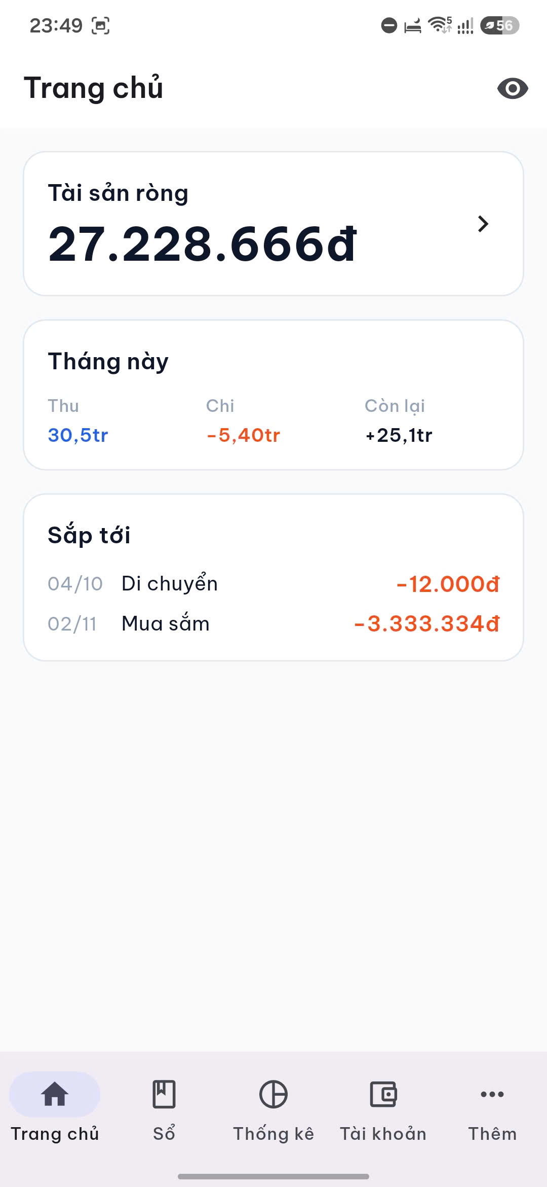MoneBit Giao diện Trang chủ thực tế